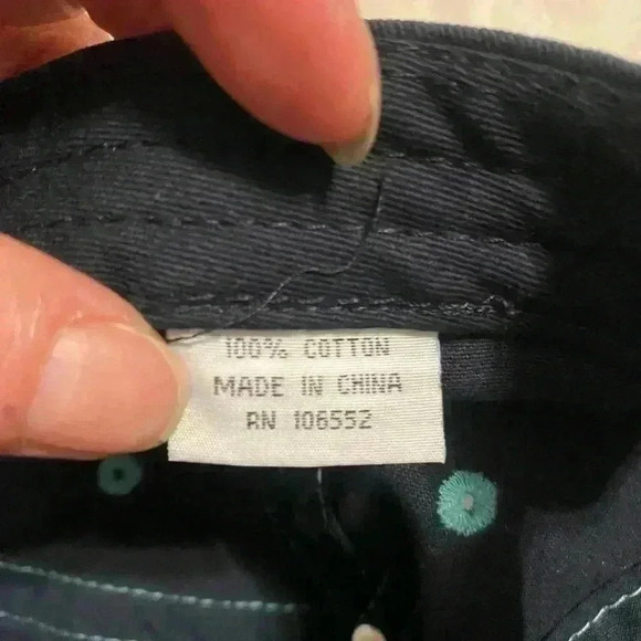 Navy & teal embroidered Alaska Last Frontier baseball cap adjustable belt Unisex - Picture 7 of 7